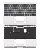Replacement Top Case With Keyboard And Microphone Compatible with Apple MacBook 12" A1534 (2016-2017) (US English) (Used OEM Pull: Grade New) (Space Gray)