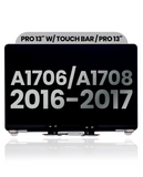 Replacement Complete LCD Display Assembly Compatible with Apple MacBook Pro 13" A1706 / A1708 (2016-2017) (Used OEM Pull: Grade B) (Space Gray)