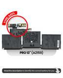 Replacement Battery (A2171) Compatible with Apple MacBook Pro 13" A2338 (2020) M1// A2289 (2020) / A2159 (2019)