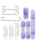 Replacement Hard Buttons (Power / Volume / Switch) Compatible with Apple iPhone 11 (Purple)