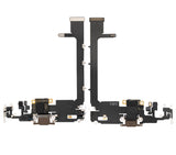 Replacement Charging Port Flex Cable With Board Compatible with Apple iPhone 11 Pro Max (Premium) (Gold)