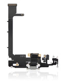 Replacement Charging Port Flex Cable With Board Compatible with Apple iPhone 11 Pro Max (Premium) (Silver)