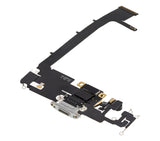 Replacement Charging Port Flex Cable With Board Compatible with Apple iPhone 11 Pro Max (Premium) (Silver)