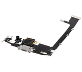 Replacement Charging Port Flex Cable With Board Compatible with Apple iPhone 11 Pro Max (Premium) (Silver)