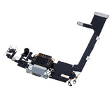 Replacement Charging Port Flex Cable With Board Compatible with Apple iPhone 11 Pro (Premium) (Silver)