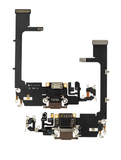 Replacement Charging Port Flex Cable With Board Compatible with Apple iPhone 11 Pro (Aftermarket Plus) (Gold)