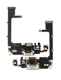 Replacement Charging Port Flex Cable With Board Compatible with Apple iPhone 11 Pro (Aftermarket Plus) (Silver)