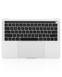 Replacement Top Case With Keyboard & Battery Compatible with Apple MacBook Pro 13" A1989 (2018-2019) (US Keyboard) (Used OEM Pull: Grade New) (Silver)