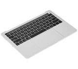 Replacement Top Case With Keyboard & Battery Compatible with Apple MacBook Pro 13" A1989 (2018-2019) (US Keyboard) (Used OEM Pull: Grade New) (Silver)