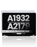 Replacement Complete LCD Display Assembly Compatible with Apple MacBook Air 13" A1932 (2019) / A2179 (2020) (Used OEM Pull: Grade B) (Silver)