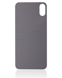 Replacement Back Glass With 3M Adhesive Compatible with Apple iPhone XS (No Logo / Large Camera Hole) (Silver)