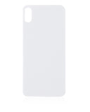 Replacement Back Glass With 3M Adhesive Compatible with Apple iPhone XS Max (No Logo / Large Camera Hole) (Silver)