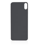 Replacement Back Glass With 3M Adhesive Compatible with Apple iPhone XS Max (No Logo / Large Camera Hole) (Silver)