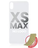 Replacement Back Glass With 3M Adhesive Compatible with Apple iPhone XS Max (No Logo / Large Camera Hole) (Silver)