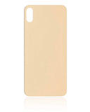 Replacement Back Glass With 3M Adhesive Compatible with Apple iPhone XS Max (No Logo / Large Camera Hole) (Gold)