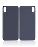 Replacement Back Glass With 3M Adhesive Compatible with Apple iPhone XS Max (No Logo / Large Camera Hole) (Space Gray)