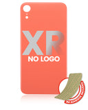 Replacement Back Glass With 3M Adhesive Compatible with Apple iPhone XR (No Logo / Large Camera Hole) (Coral)