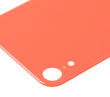 Replacement Back Glass With 3M Adhesive Compatible with Apple iPhone XR (No Logo / Large Camera Hole) (Coral)