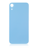 Replacement Back Glass With 3M Adhesive Compatible with Apple iPhone XR (No Logo / Large Camera Hole) (Blue)