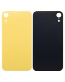Replacement Back Glass With 3M Adhesive Compatible with Apple iPhone XR (No Logo / Large Camera Hole) (Yellow)