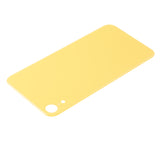Replacement Back Glass With 3M Adhesive Compatible with Apple iPhone XR (No Logo / Large Camera Hole) (Yellow)