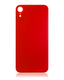 Replacement Back Glass With 3M Adhesive Compatible with Apple iPhone XR (No Logo / Large Camera Hole) (Red)