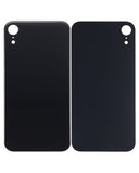 Replacement Back Glass With 3M Adhesive Compatible with Apple iPhone XR (No Logo / Large Camera Hole) (Black)