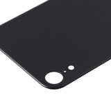 Replacement Back Glass With 3M Adhesive Compatible with Apple iPhone XR (No Logo / Large Camera Hole) (Black)