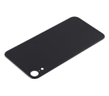 Replacement Back Glass With 3M Adhesive Compatible with Apple iPhone XR (No Logo / Large Camera Hole) (Black)
