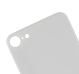 Replacement Back Glass With 3M Adhesive Compatible with Apple iPhone 8 / SE (2020) (No Logo / Large Camera Hole) (Silver)