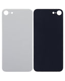 Replacement Back Glass With 3M Adhesive Compatible with Apple iPhone 8 / SE (2020) (No Logo / Large Camera Hole) (Silver)