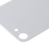 Replacement Back Glass With 3M Adhesive Compatible with Apple iPhone 8 / SE (2020) (No Logo / Large Camera Hole) (Silver)