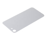 Replacement Back Glass With 3M Adhesive Compatible with Apple iPhone 8 / SE (2020) (No Logo / Large Camera Hole) (Silver)