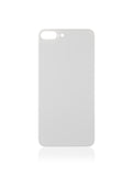 Replacement Back Glass With 3M Adhesive Compatible with Apple iPhone 8 Plus (No Logo / Large Camera Hole) (Silver)