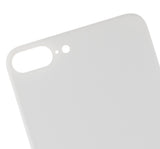 Replacement Back Glass With 3M Adhesive Compatible with Apple iPhone 8 Plus (No Logo / Large Camera Hole) (Silver)