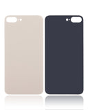 Replacement Back Glass With 3M Adhesive Compatible with Apple iPhone 8 Plus (No Logo / Large Camera Hole) (Gold)