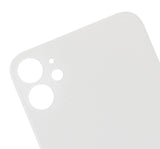 Replacement Back Glass With 3M Adhesive Compatible with Apple iPhone 11 (No Logo / Large Camera Hole) (White)