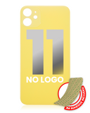 Replacement Back Glass With 3M Adhesive Compatible with Apple iPhone 11 (No Logo / Large Camera Hole) (Yellow)