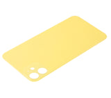 Replacement Back Glass With 3M Adhesive Compatible with Apple iPhone 11 (No Logo / Large Camera Hole) (Yellow)