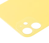Replacement Back Glass With 3M Adhesive Compatible with Apple iPhone 11 (No Logo / Large Camera Hole) (Yellow)