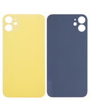 Replacement Back Glass With 3M Adhesive Compatible with Apple iPhone 11 (No Logo / Large Camera Hole) (Yellow)