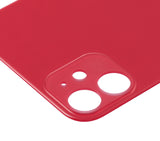 Replacement Back Glass With 3M Adhesive Compatible with Apple iPhone 11 (No Logo / Large Camera Hole) (Red)