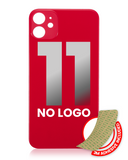 Replacement Back Glass With 3M Adhesive Compatible with Apple iPhone 11 (No Logo / Large Camera Hole) (Red)