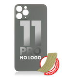 Replacement Back Glass With 3M Adhesive Compatible with Apple iPhone 11 Pro (No Logo / Large Camera Hole) (Midnight Green)