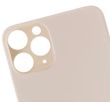 Replacement Back Glass With 3M Adhesive Compatible with Apple iPhone 11 Pro (No Logo / Large Camera Hole) (Gold)