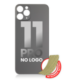 Replacement Back Glass With 3M Adhesive Compatible with Apple iPhone 11 Pro (No Logo / Large Camera Hole) (Space Gray)