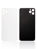 Replacement Back Glass With 3M Adhesive Compatible with Apple iPhone 11 Pro (No Logo / Large Camera Hole) (Silver)
