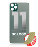 Replacement Back Glass With 3M Adhesive Compatible with Apple iPhone 11 Pro Max (No Logo / Large Camera Hole) (Midnight Green)