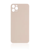 Replacement Back Glass With 3M Adhesive Compatible with Apple iPhone 11 Pro Max (No Logo / Large Camera Hole) (Gold)