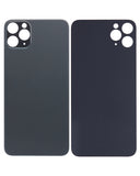 Replacement Back Glass With 3M Adhesive Compatible with Apple iPhone 11 Pro Max (No Logo / Large Camera Hole) (Space Gray)